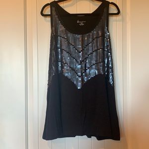 Black Sequined Racer back tank top